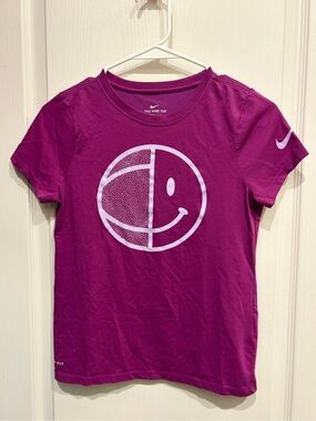 Nike Purple Smiley Basketball Graphic Tee